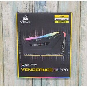 Corsair 3200 MHz RGB 16GB DDR4 SDRAM - Black CMW16GX4M2C3200C16